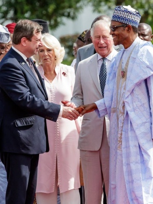 Paul Arkwright on an African visit with Prince Charles